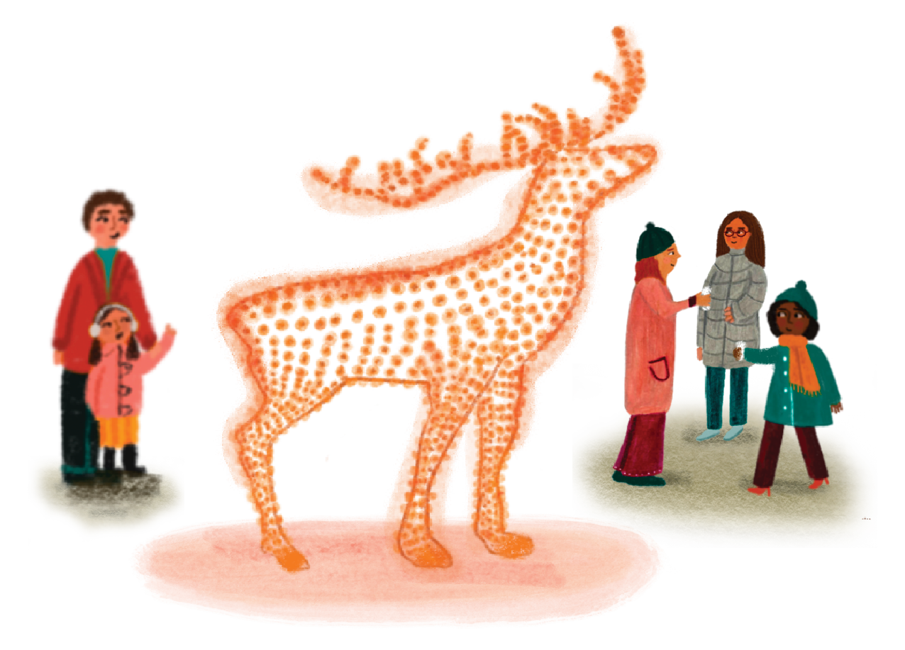 Illustration of the Christmas Deer