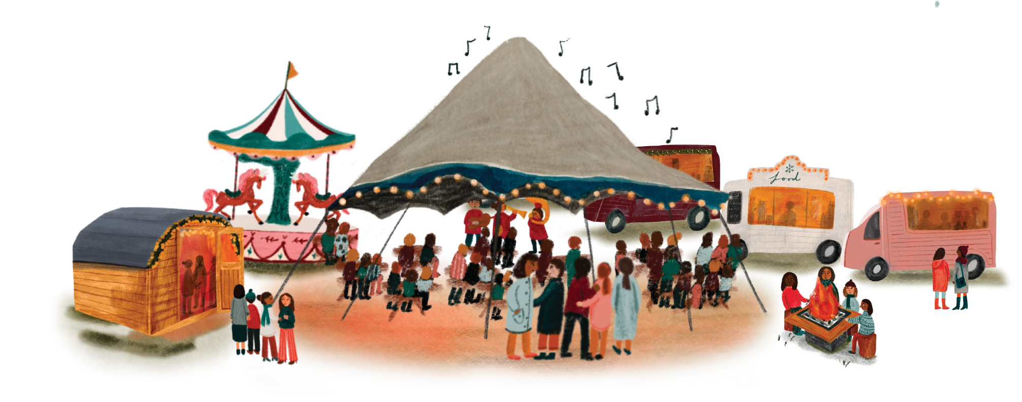 Illustration of the Christmas Tent