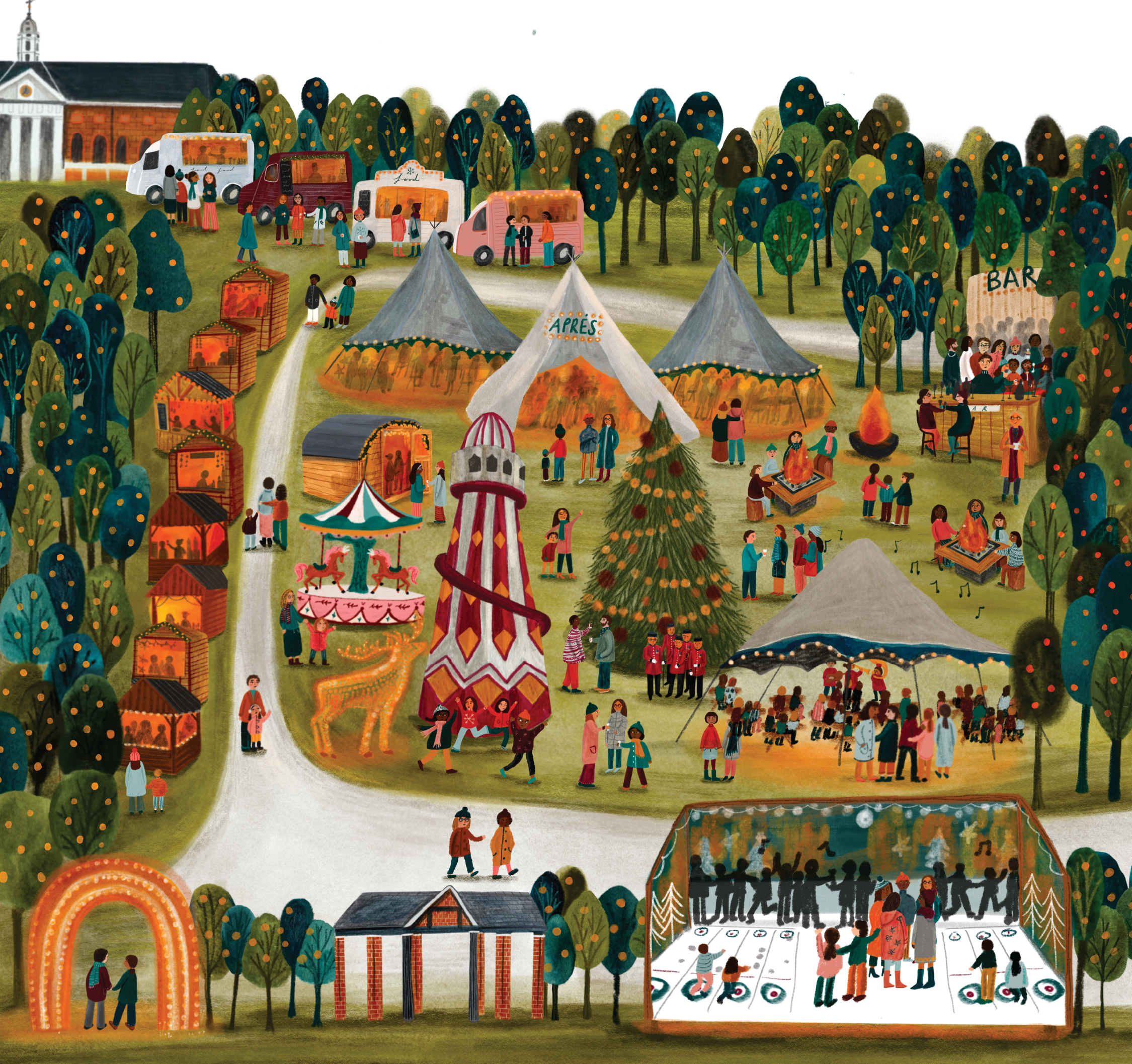 Illustration of the village